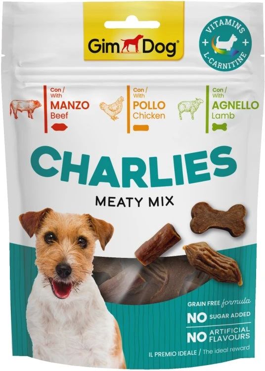 GIMDOG ΣΝΑΚ ΣΚΥΛΟΥ GIMDOG CHARLIES MEATY MIX ΜΟΣΧΑΡΙ ΚΟΤΟΠΟΥΛΟ ΑΡΝΙ (70GR)