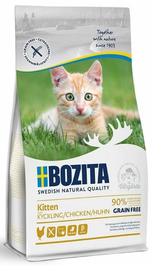 ΤΡΟΦΗ ΓΑΤΑΣ BOZITA KITTEN GRAIN FREE ΚΟΤΟΠΟΥΛΟ (400GR)