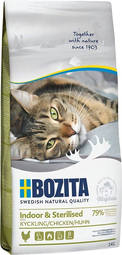 ΤΡΟΦΗ ΓΑΤΑΣ BOZITA INDOOR - STERILISED ΚΟΤΟΠΟΥΛΟ (2KG)