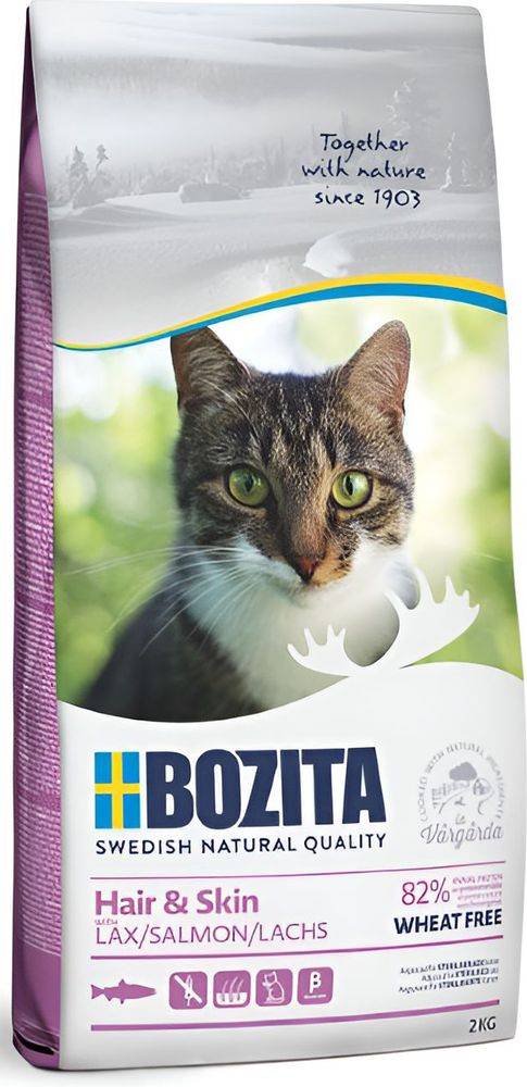 ΤΡΟΦΗ ΓΑΤΑΣ BOZITA HAIR - SKIN ΣΟΛΟΜΟΣ (2KG) BOZITA