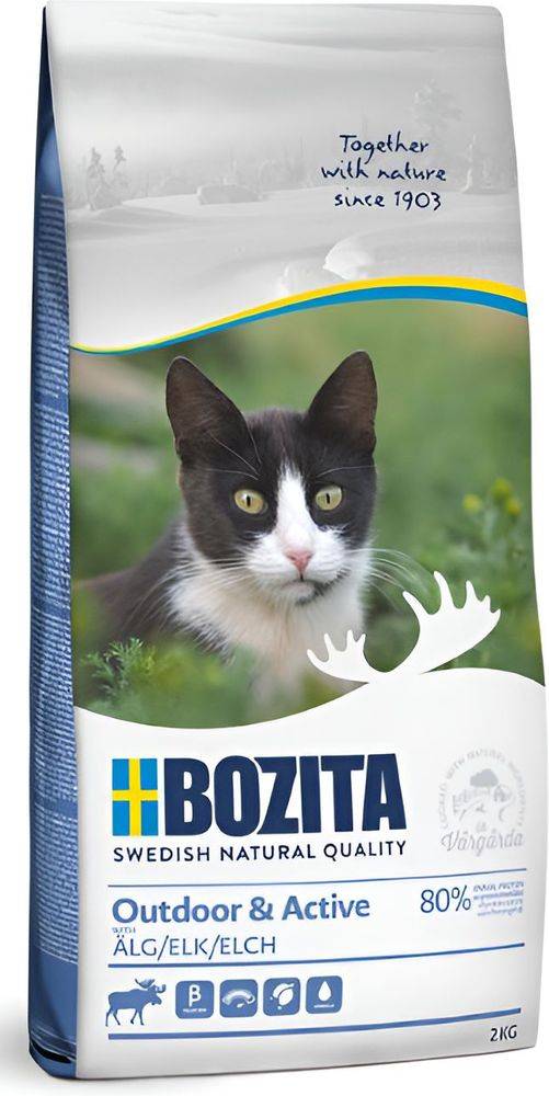 ΤΡΟΦΗ ΓΑΤΑΣ BOZITA OUTDOOR - ACTIVE ΕΛΑΦΙ (2KG) BOZITA