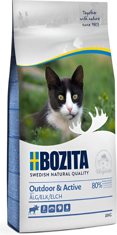 ΤΡΟΦΗ ΓΑΤΑΣ BOZITA OUTDOOR - ACTIVE ΕΛΑΦΙ (10KG) BOZITA