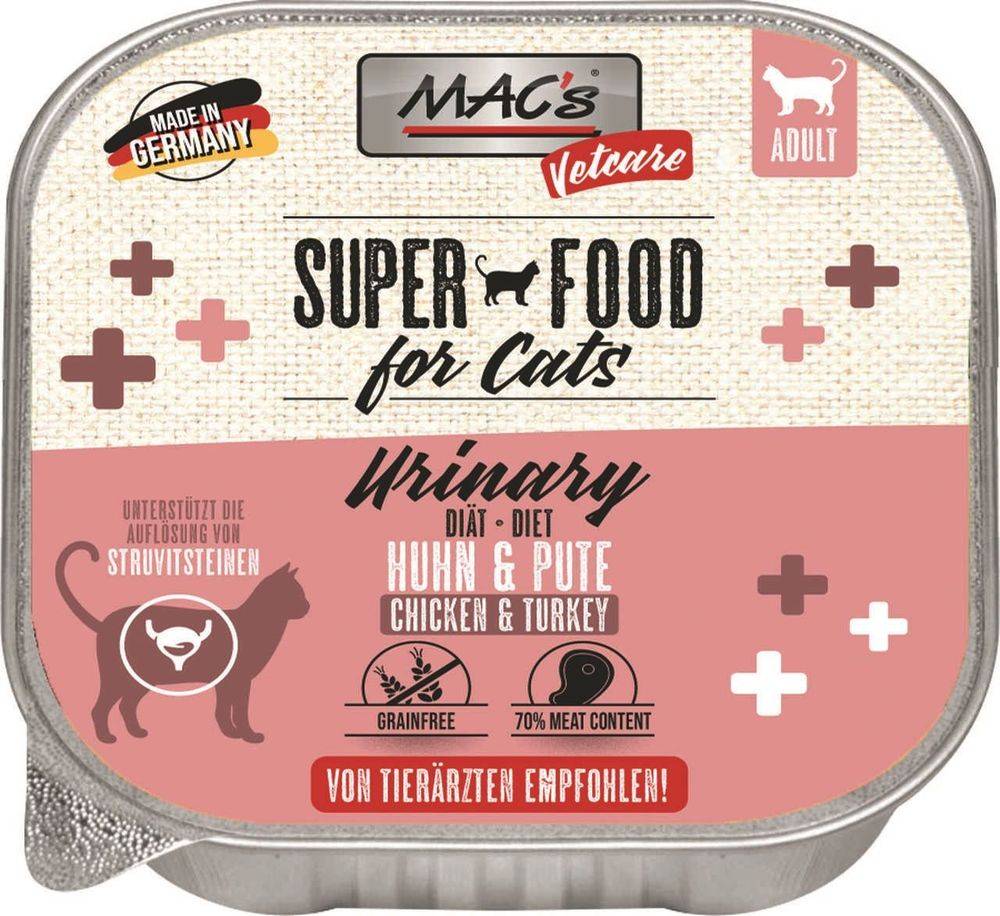 ΥΓΡΗ ΤΡΟΦΗ ΓΑΤΑΣ MACS VETCARE URINARY ΚΟΤΟΠΟΥΛΟ - ΓΑΛΟΠΟΥΛΑ (100GR) MACS
