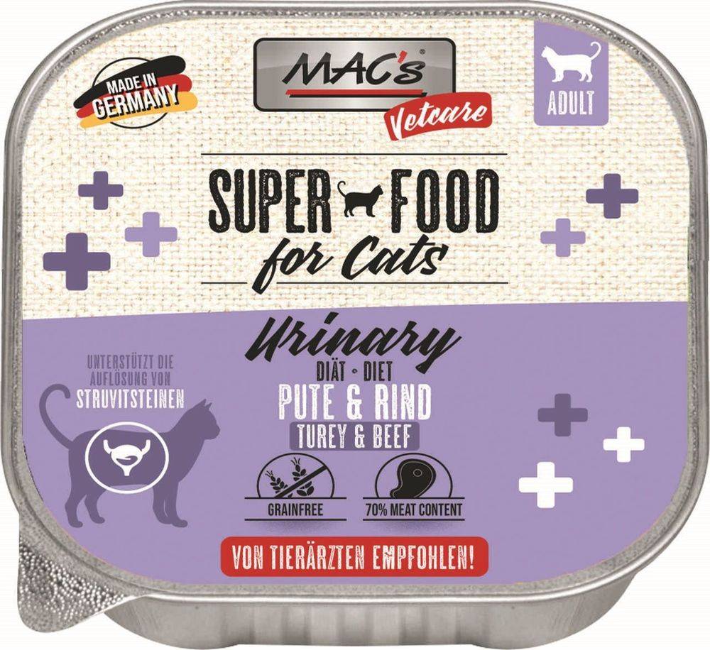 ΥΓΡΗ ΤΡΟΦΗ ΓΑΤΑΣ MACS VETCARE URINARY ΓΑΛΟΠΟΥΛΑ - ΜΟΣΧΑΡΙ (100GR) MACS
