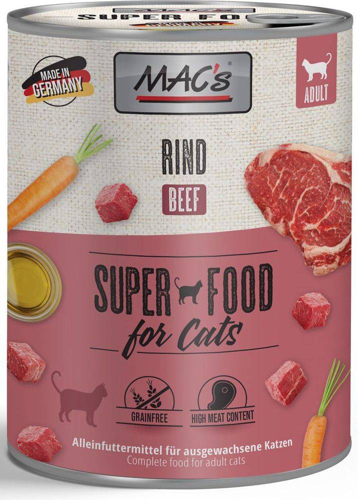 ΚΟΝΣΕΡΒΑ ΓΑΤΑΣ MACS ΜΕ ΒΟΔΙΝΟ (800GR)