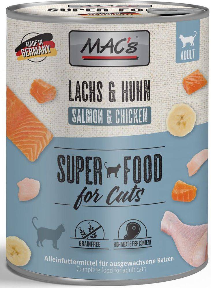 ΚΟΝΣΕΡΒΑ ΓΑΤΑΣ MACS ΜΕ ΣΟΛΟΜΟ - ΚΟΤΟΠΟΥΛΟ (800GR)