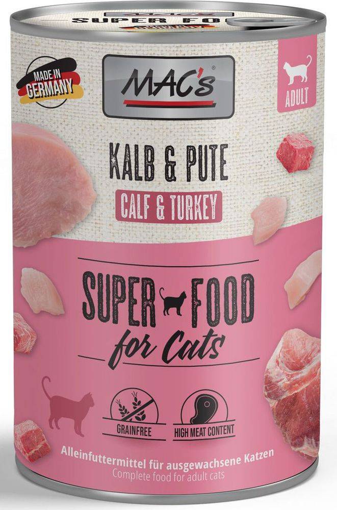 ΚΟΝΣΕΡΒΑ ΓΑΤΑΣ MACS ΜΕ ΜΟΣΧΑΡΑΚΙ ΓΑΛΑΚΤΟΣ - ΓΑΛΟΠΟΥΛΑ (400GR)