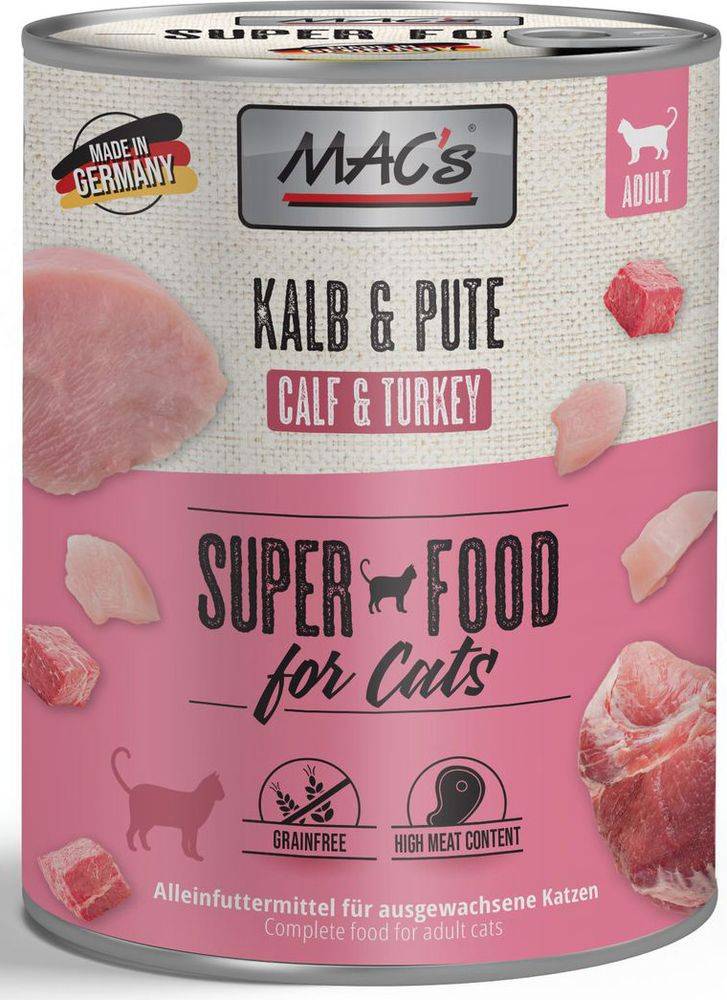 ΚΟΝΣΕΡΒΑ ΓΑΤΑΣ MACS ΜΕ ΜΟΣΧΑΡΑΚΙ ΓΑΛΑΚΤΟΣ - ΓΑΛΟΠΟΥΛΑ (800GR) MACS