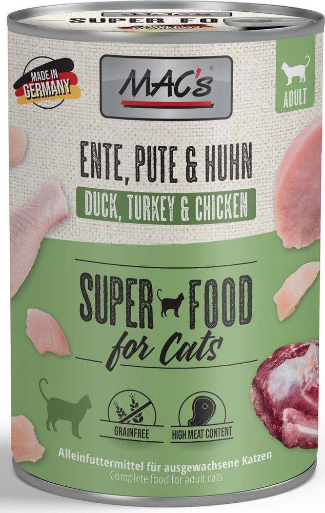 ΚΟΝΣΕΡΒΑ ΓΑΤΑΣ MACS ΜΕ ΠΑΠΙΑ ΓΑΛΟΠΟΥΛΑ - ΚΟΤΟΠΟΥΛΟ (400GR)