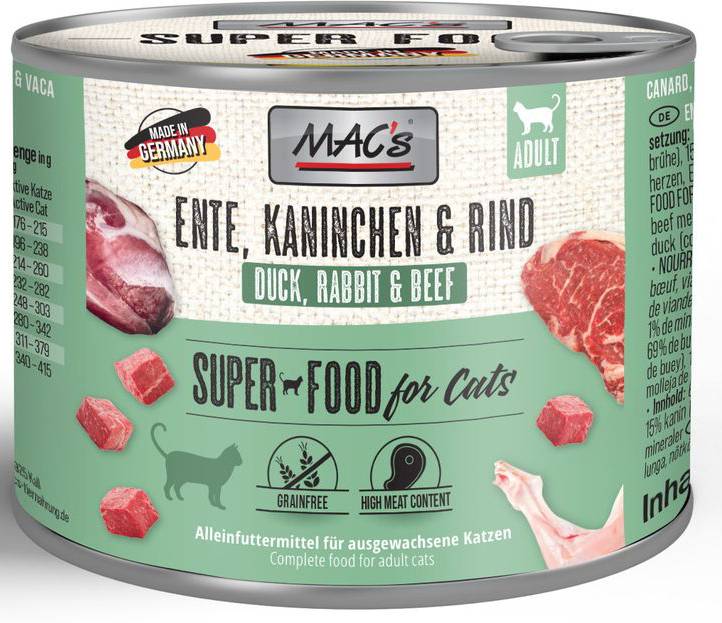 ΚΟΝΣΕΡΒΑ ΓΑΤΑΣ MACS ΜΕ ΠΑΠΙΑ ΚΟΥΝΕΛΙ - ΜΟΣΧΑΡΙ (200GR)