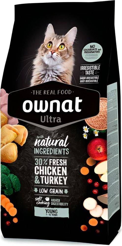 ΤΡΟΦΗ ΓΑΤΑΣ OWNAT ULTRA YOUNG LOW GRAIN ΜΕ ΚΟΤΟΠΟΥΛΟ - ΓΑΛΟΠΟΥΛΑ (8KG)
