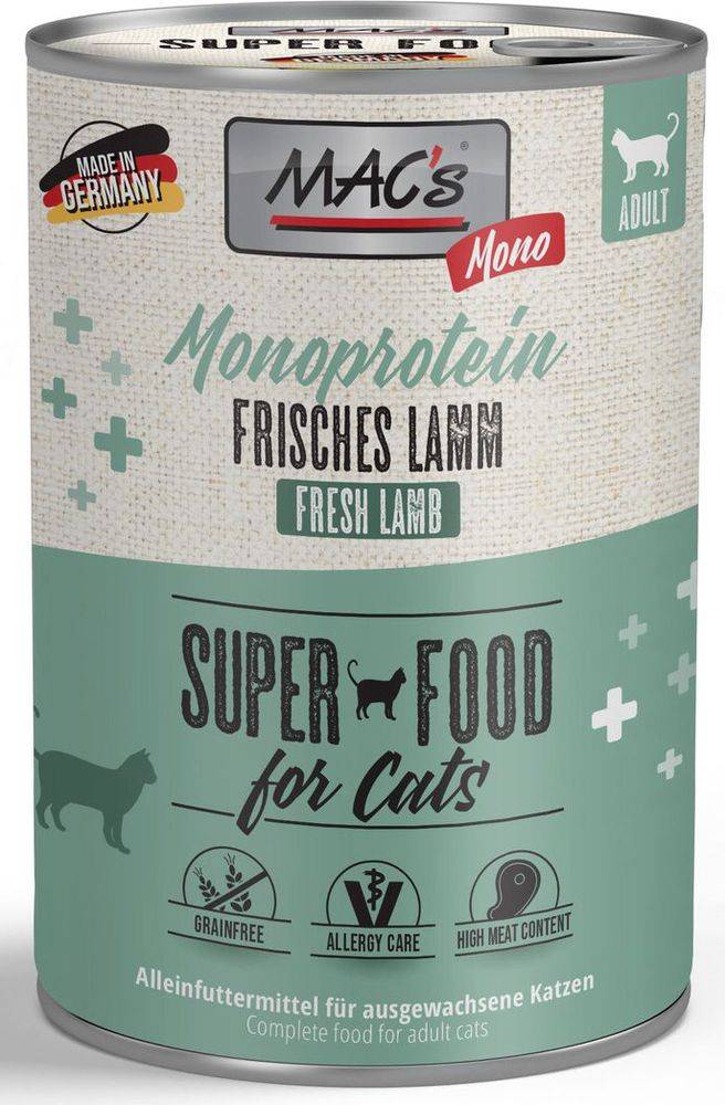 ΚΟΝΣΕΡΒΑ ΓΑΤΑΣ MACS SENSITIVE ΜΕ ΑΡΝΙ (400GR)