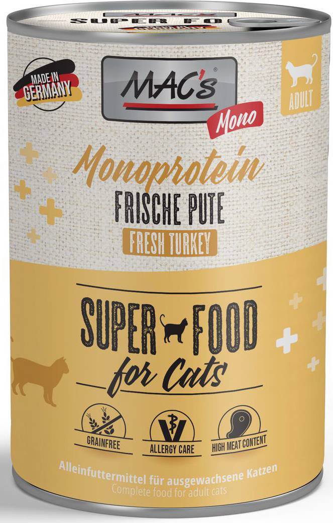 ΚΟΝΣΕΡΒΑ ΓΑΤΑΣ MACS SENSITIVE ΜΕ ΓΑΛΟΠΟΥΛΑ (400GR) MACS