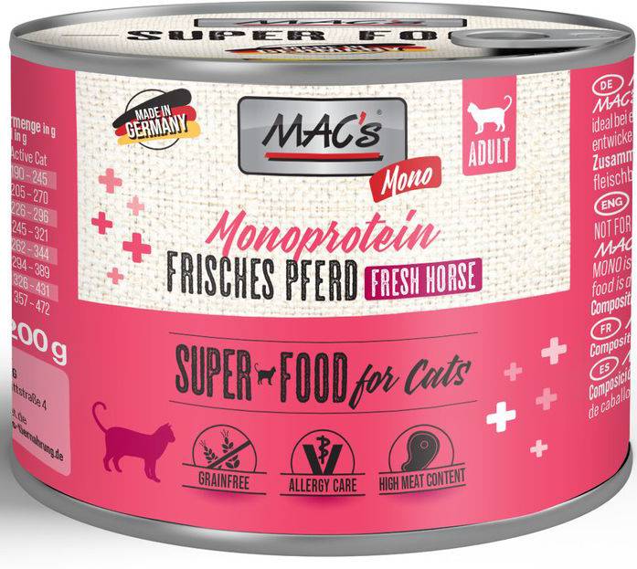 ΚΟΝΣΕΡΒΑ ΓΑΤΑΣ MACS MONO ΜΕ ΑΛΟΓΟ (200GR)