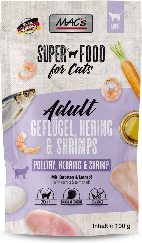 ΦΑΚΕΛΑΚΙ ΓΑΤΑΣ MACS POUCH ΜΕ ΠΟΥΛΕΡΙΚΑ ΡΕΓΓΑ ΓΑΡΙΔΕΣ (100GR)