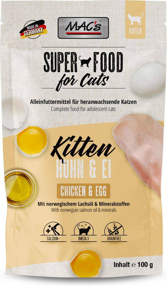 MACS ΦΑΚΕΛΑΚΙ ΓΑΤΑΣ MACS POUCH ΜΕ ΚΟΤΟΠΟΥΛΟ - ΑΥΓΟ (100GR)