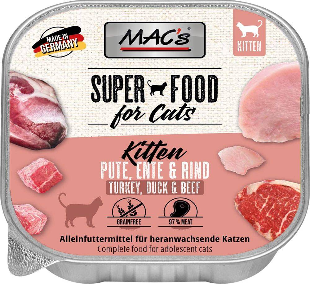 ΔΙΣΚΑΚΙ ΓΑΤΑΣ MACS TRAY KITTEN ΓΑΛΟΠΟΥΛΑ ΠΑΠΙΑ - ΜΟΣΧΑΡΙ (100GR) MACS