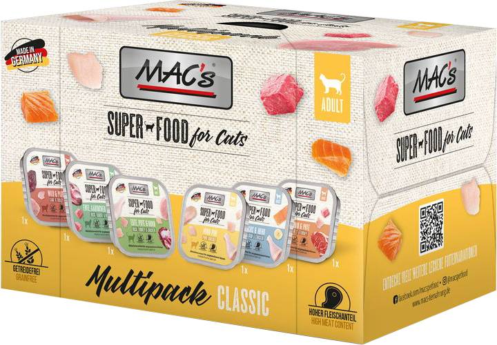 ΔΙΣΚΑΚΙ ΓΑΤΑΣ MACS TRAY MULTIPACK (6ΤΜΧ Χ100GR) MACS