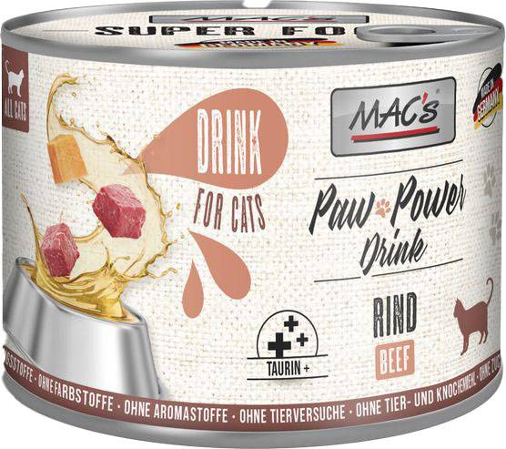 ΥΓΡΗ ΤΡΟΦΗ ΓΑΤΑΣ MACS CAT PAW POWER DRINK ΜΟΣΧΑΡΙ (200GR) MACS