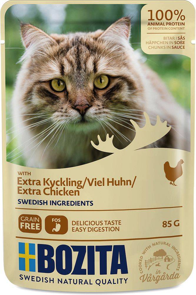 BOZITA ΦΑΚΕΛΑΚΙ ΓΑΤΑΣ BOZITA POUCH ΣΕ ΣΑΛΤΣΑ ΚΟΤΟΠΟΥΛΟ (85GR)