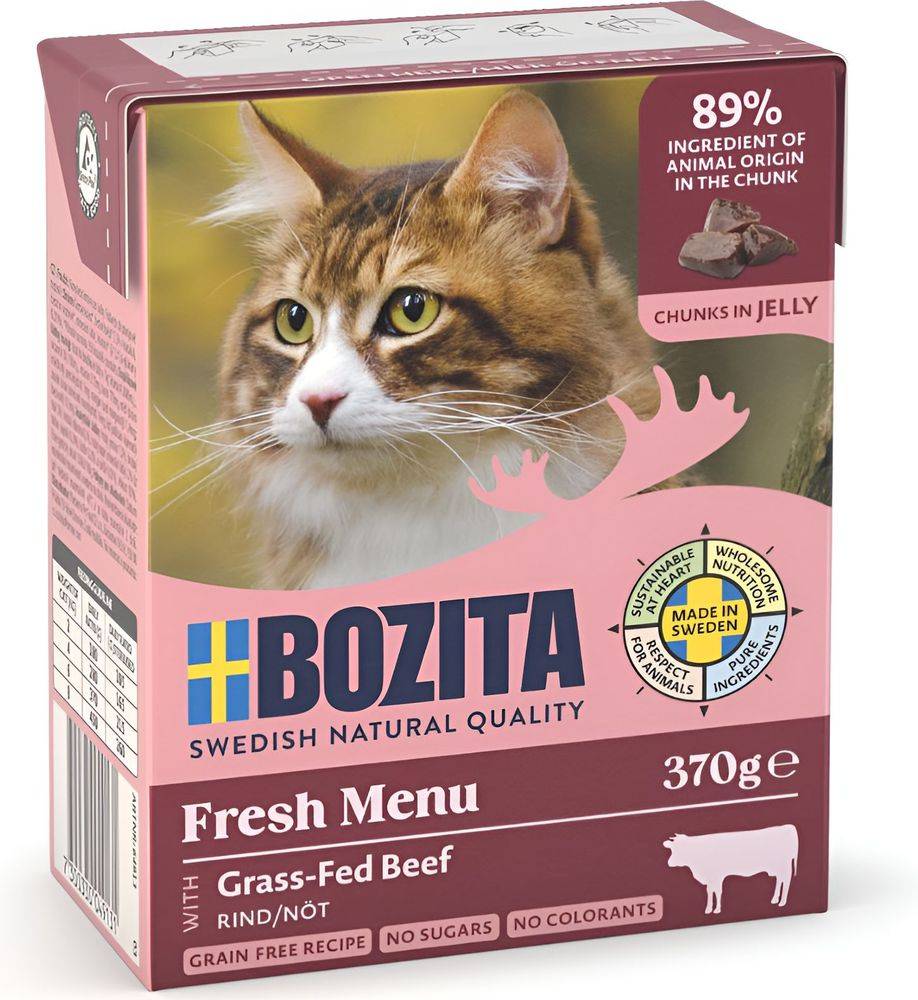 ΥΓΡΗ ΤΡΟΦΗ BOZITA CHUNKS IN JELLY ΚΙΜΑΣ ΒΟΔΙΝΟΥ (370GR)