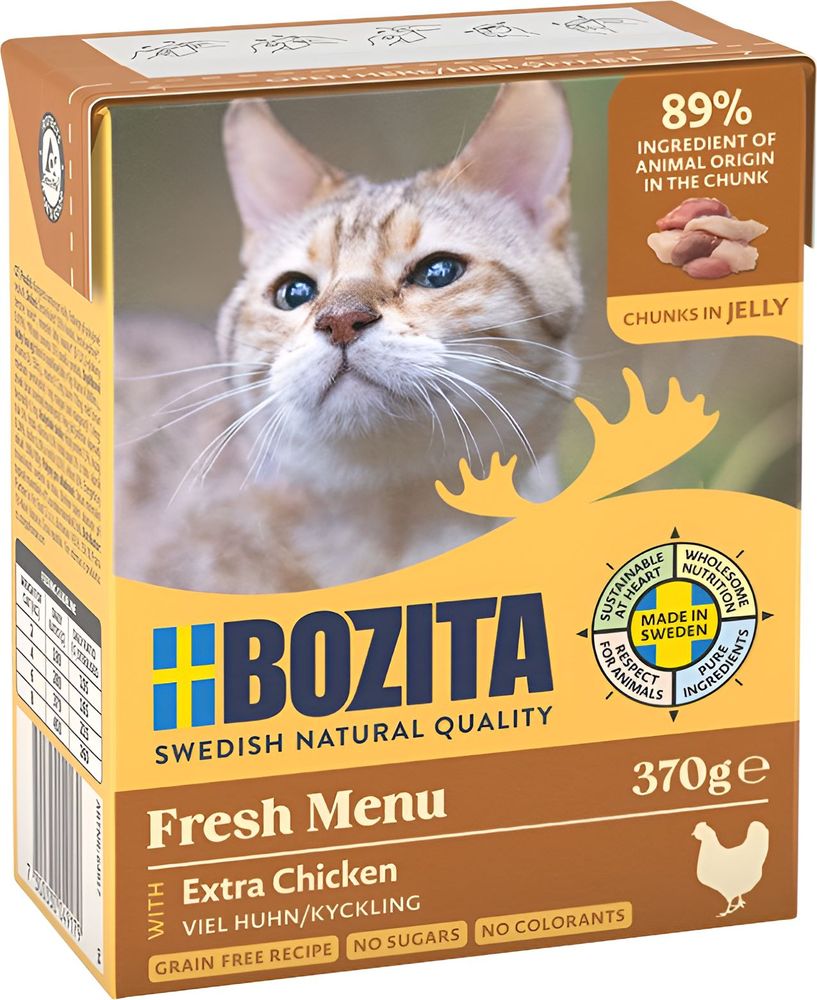 BOZITA ΥΓΡΗ ΤΡΟΦΗ BOZITA CHUNKS IN JELLY ΚΟΤΟΠΟΥΛΟ (370GR)