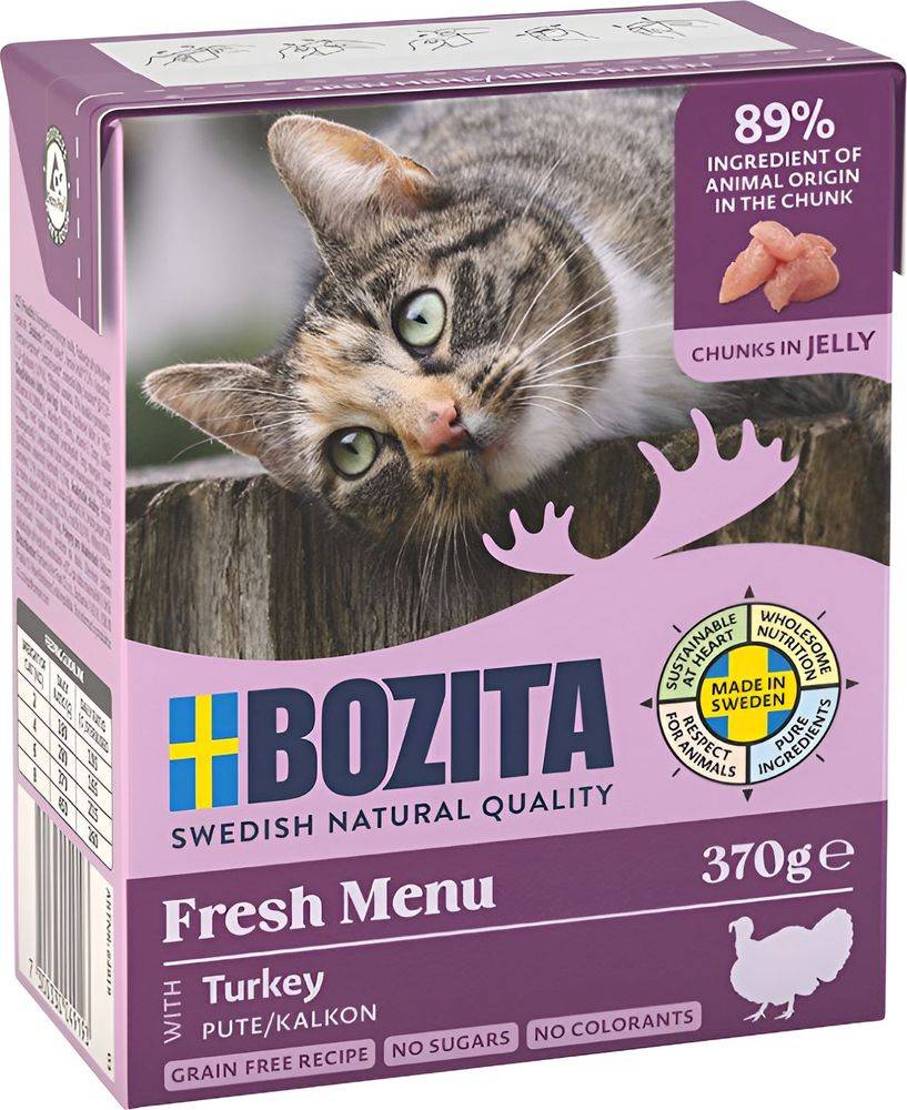 BOZITA ΥΓΡΗ ΤΡΟΦΗ BOZITA CHUNKS IN JELLY ΓΑΛΟΠΟΥΛΑ (370GR)