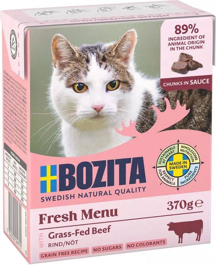 BOZITA ΥΓΡΗ ΤΡΟΦΗ BOZITA CHUNKS ΣΕ ΣΑΛΤΣΑ ΜΟΣΧΑΡΙ (370GR)