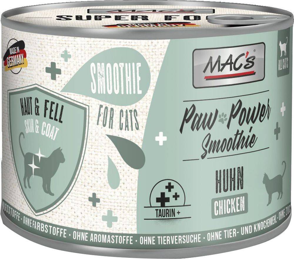 ΥΓΡΗ ΤΡΟΦΗ ΓΑΤΑΣ MACS POWER SMOOTHIE ΚΟΤΟΠΟΥΛΟ (200GR) MACS