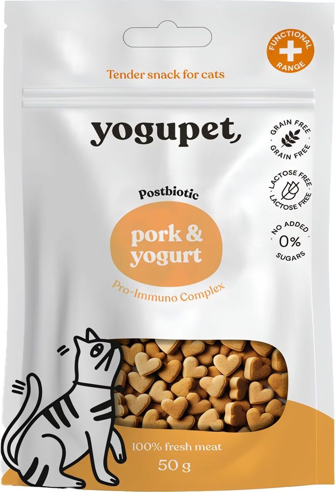 YOGUPET ΣΝΑΚ ΓΑΤΑΣ YOGUPET SEMI MOIST TENDER ΧΟΙΡΙΝΟ - ΓΙΑΟΥΡΤΙ (50GR)