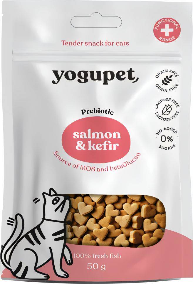 YOGUPET ΣΝΑΚ ΓΑΤΑΣ YOGUPET SEMI MOIST TENDER ΣΟΛΟΜΟΣ - ΚΕΦΙΡ (50GR)