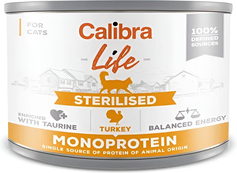 ΚΟΝΣΕΡΒΑ ΓΑΤΑΣ CALIBRA CAT LIFE CAN STERILISED ΓΑΛΟΠΟΥΛΑ (200GR) CALIBRA
