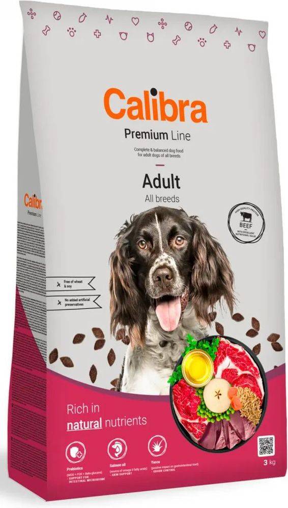 ΤΡΟΦΗ ΣΚΥΛΟΥ CALIBRA DOG PREMIUM LINE ADULT ΜΟΣΧΑΡΙ (3KG)