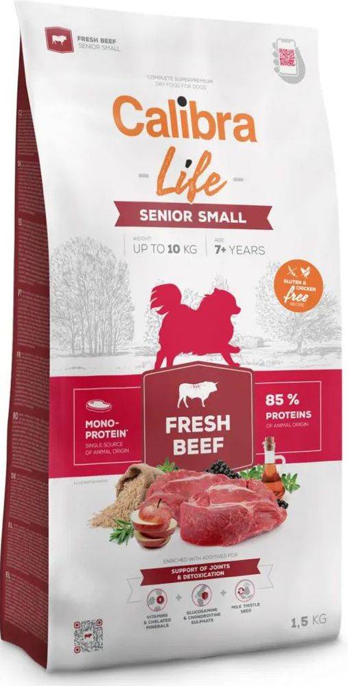 ΤΡΟΦΗ ΣΚΥΛΟΥ CALIBRA LIFE BEEF SENIOR SMALL BREED ΜΟΣΧΑΡΙ (1,5KG) CALIBRA