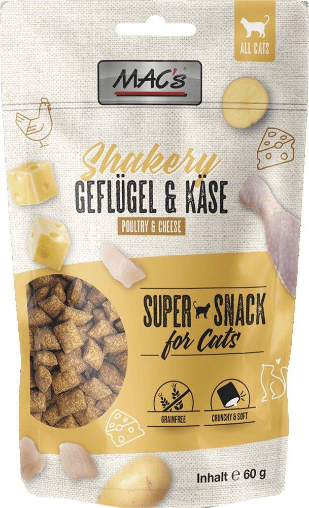 ΣΝΑΚ ΓΑΤΑΣ MACS SHAKERY ΚΟΤΟΠΟΥΛΟ - ΤΥΡΙ (60GR)