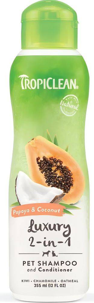 ΣΑΜΠΟΥΑΝ TROPICLEAN LUXURY 2 IN 1 ΠΑΠΑΓΙΑ - ΚΑΡΥΔΑ (355ML) TROPICLEAN