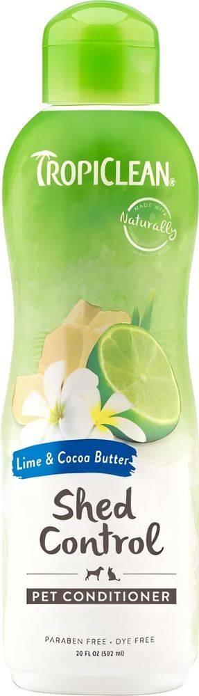 TROPICLEAN CONDITIONER ΣΚΥΛΟΥ TROPICLEAN SHED CONTROL LIME ΚΑΙ ΒΟΥΤΥΡΟ ΚΑΚΑΟ (355ML)