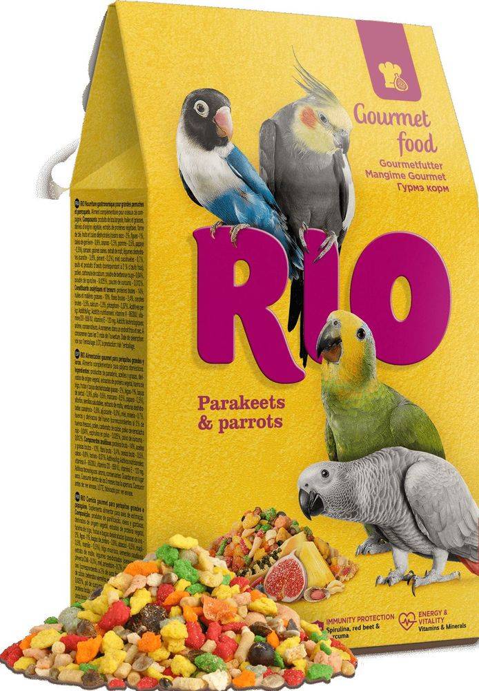 RIO ΤΡΟΦΗ RIO GOURMET ΓΙΑ ΜΕΣΑΙΟΥΣ - ΜΕΓΑΛΟΥΣ ΠΑΠΑΓΑΛΟΥΣ (250GR)