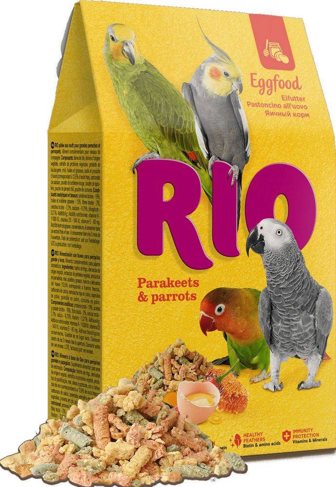 ΑΥΓΟΤΡΟΦΗ RIO EGGFOOD ΓΙΑ ΜΕΣΑΙΟΥΣ - ΜΕΓΑΛΟΥΣ ΠΑΠΑΓΑΛΟΥΣ (250GR)