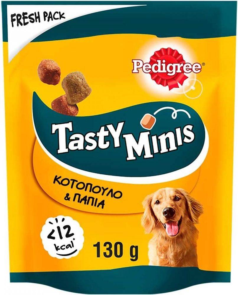 ΛΙΧΟΥΔΙΑ ΣΚΥΛΟΥ PEDIGREE TASTY MINIS ΚΟΤΟΠΟΥΛΟ - ΠΑΠΙΑ (130GR)