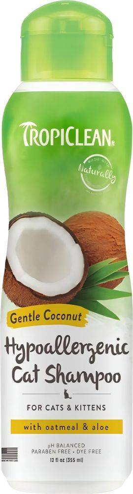 TROPICLEAN ΣΑΜΠΟΥΑΝ ΓΑΤΑΣ TROPICLEAN WATERLESS HYPOALLERGENIC ΚΑΡΥΔΑ - ΑΛΟΗ (355ML)