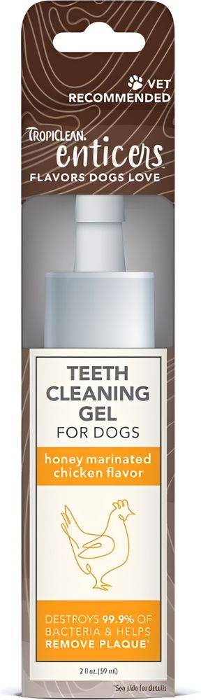 ΚΙΤ ΦΡΟΝΤΙΔΑΣ ΔΟΝΤΙΩΝ TROPICLEAN TEETH CLEANING GEL HONEY MARINATED CHICKEN (59ML)