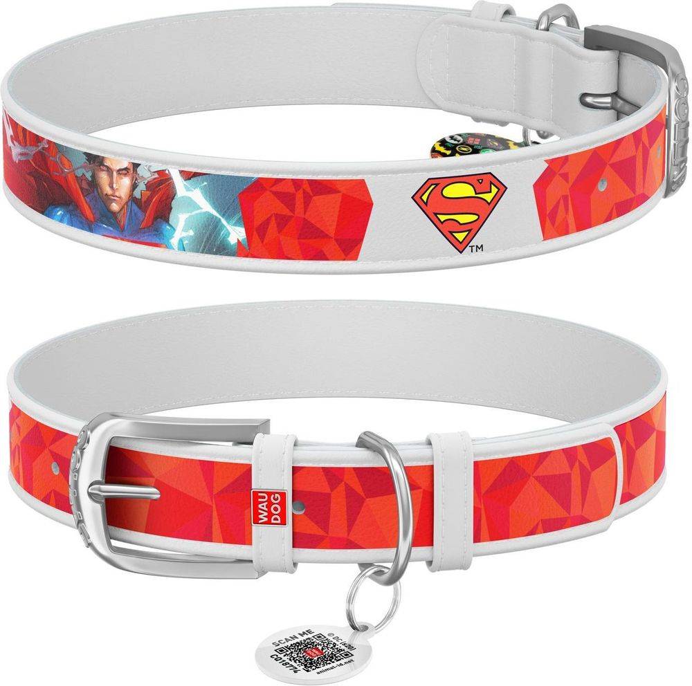 ΠΕΡΙΛΑΙΜΙΟ WAUDOG SUPERMAN1 ΛΕΥΚΟ ( 35MM / 44-58CM) WAUDOG