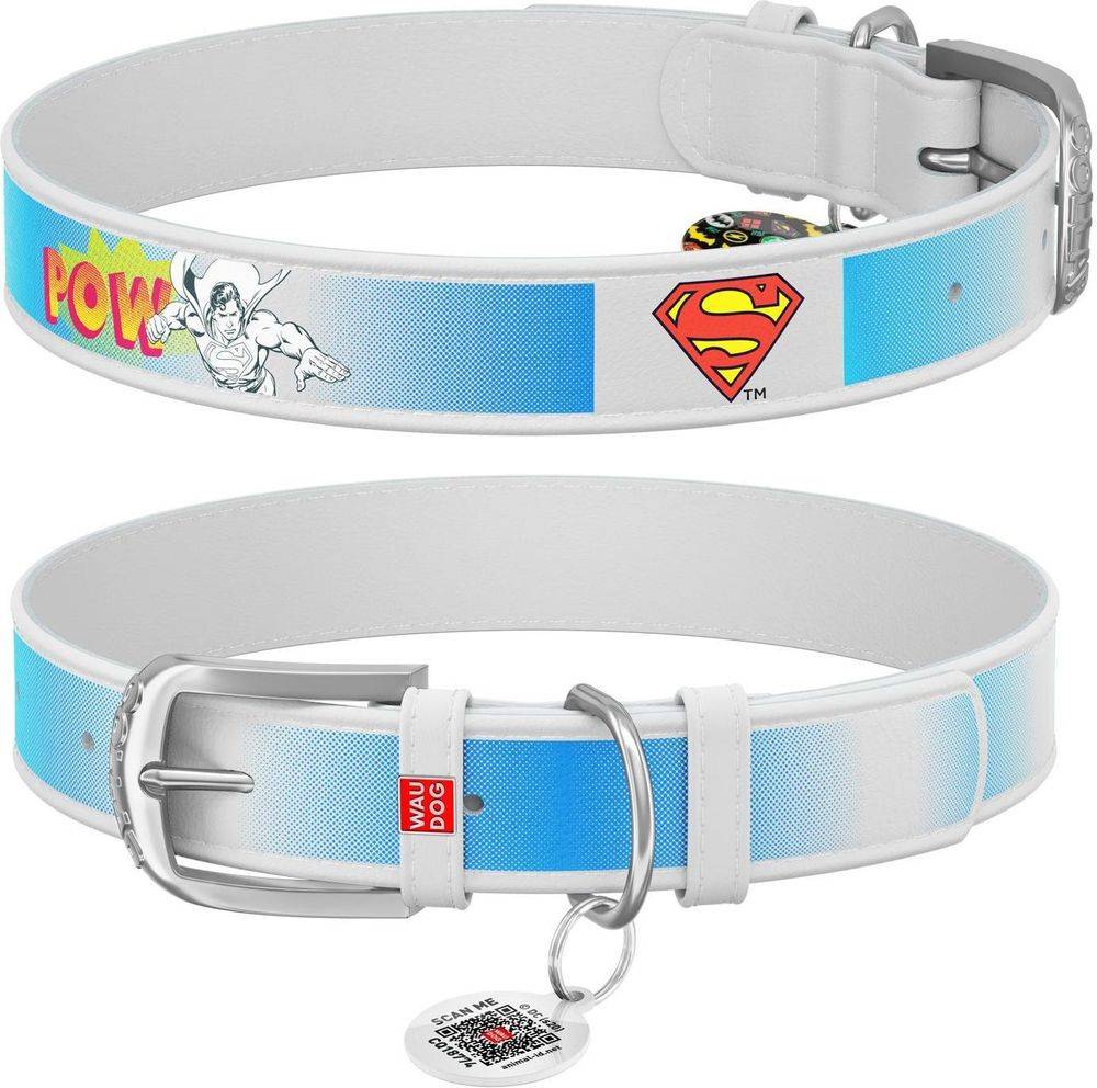 ΠΕΡΙΛΑΙΜΙΟ WAUDOG SUPERMAN2 ΛΕΥΚΟ (35MM / 44-58CM) WAUDOG