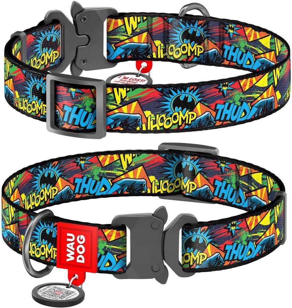 ΠΕΡΙΛΑΙΜΙΟ WAUDOG BATMAN BRIGHT METAL FASTEX (15MM / 23-35CM) WAUDOG