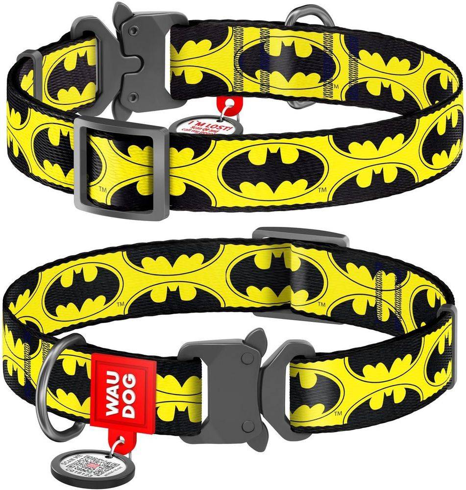 ΠΕΡΙΛΑΙΜΙΟ WAUDOG BATMAN LOGO METAL FASTEX (15MM / 23-35CM)