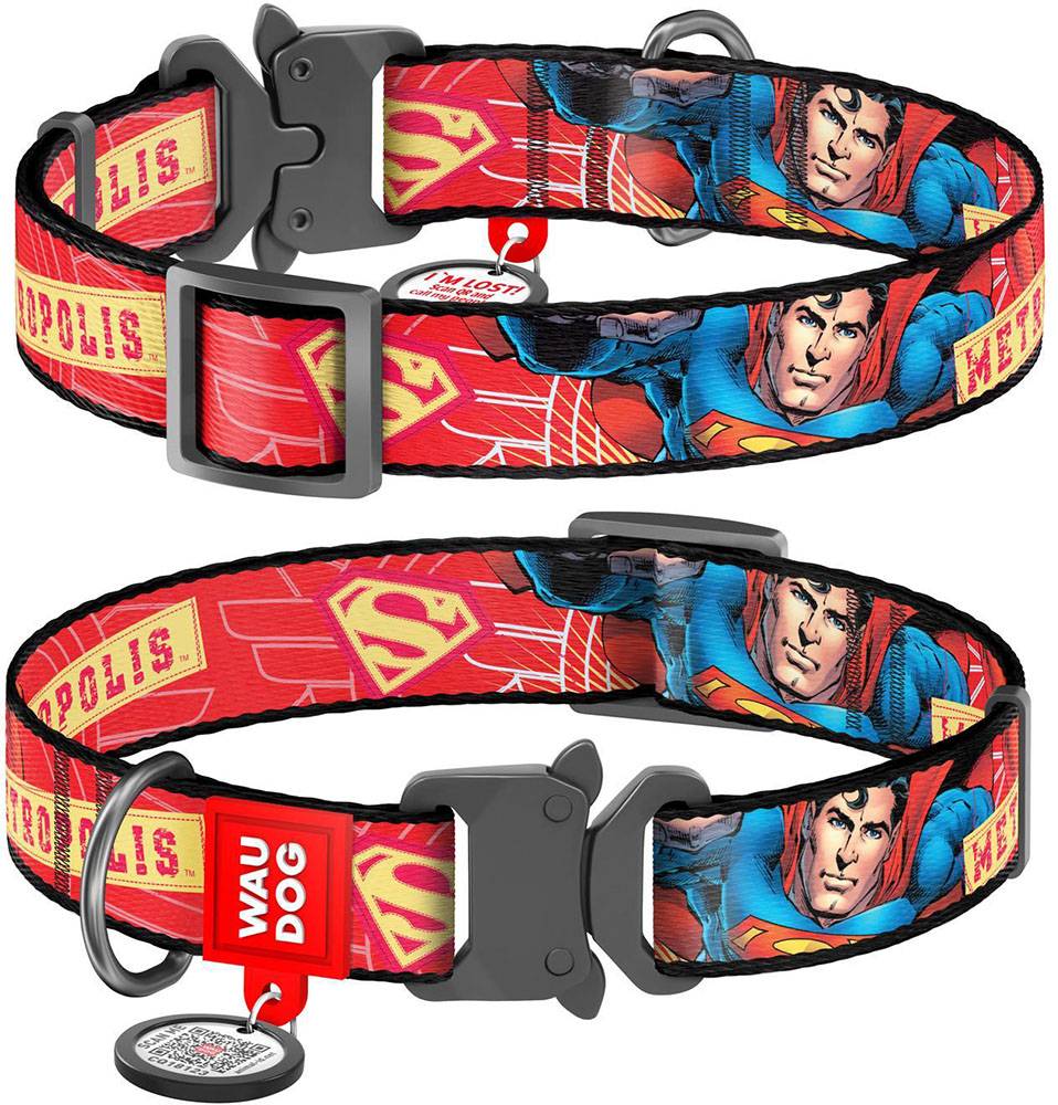 ΠΕΡΙΛΑΙΜΙΟ WAUDOG SUPERHERO METAL FASTEX (15MM / 23-35CM) WAUDOG