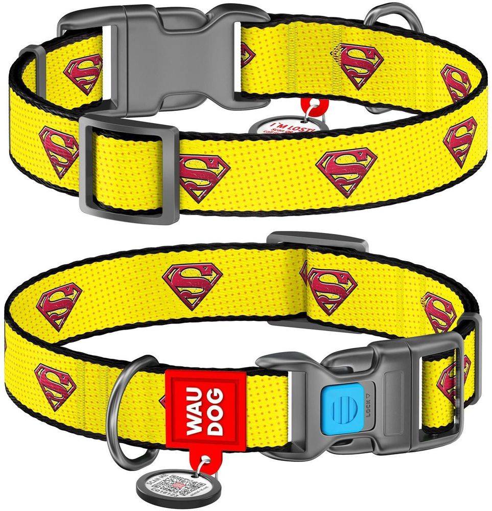 ΠΕΡΙΛΑΙΜΙΟ WAUDOG SUPERMAN 2 PLASTIC FASTEX (15MM / 23-35CM) WAUDOG