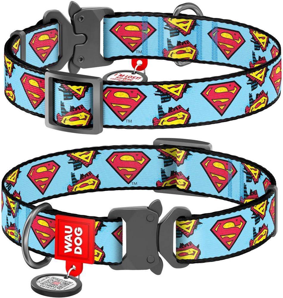 ΠΕΡΙΛΑΙΜΙΟ WAUDOG SUPERMAN METAL FASTEX (15MM / 23-35CM)