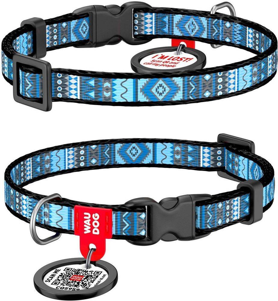 ΠΕΡΙΛΑΙΜΙΟ WAUDOG ETNO BLUE PLASTIC FASTEX (10MM / 20-30CM)